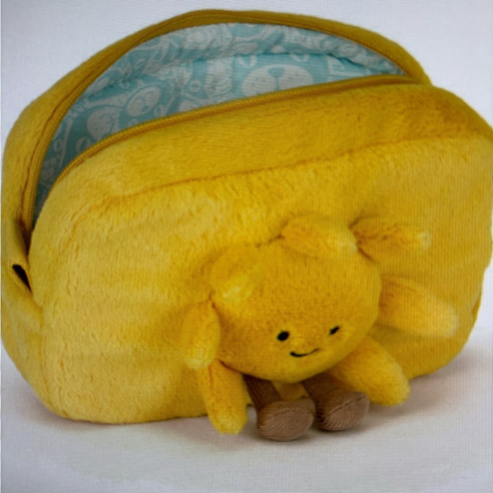 Jellycat Amyseables SUN POUCH Authentic NWT yellow makeup pencils school secret